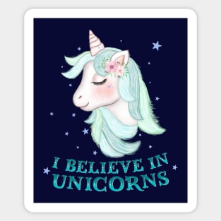 Unicorn: I believe in unicorns Sticker